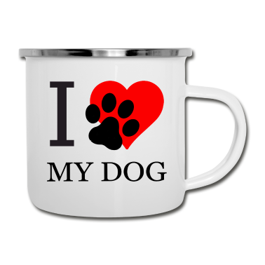 Hunde Emaille Tasse - Ich mein Hund