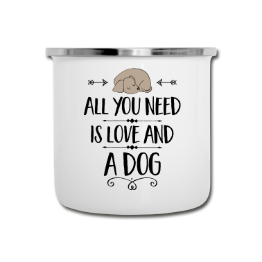 Hunde Emaille Tasse - Hund