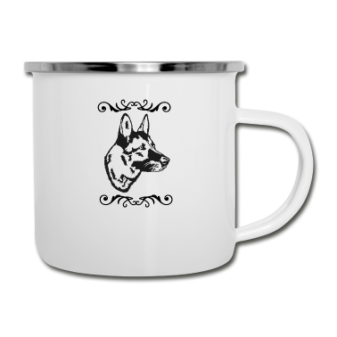Hunde Emaille Tasse - Hund