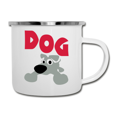 Hunde Emaille Tasse - hund
