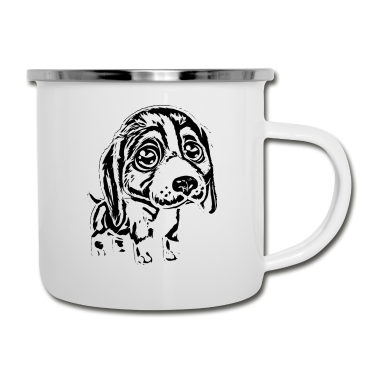 Hunde Emaille Tasse - Hund