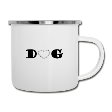 Hunde Emaille Tasse - Hund