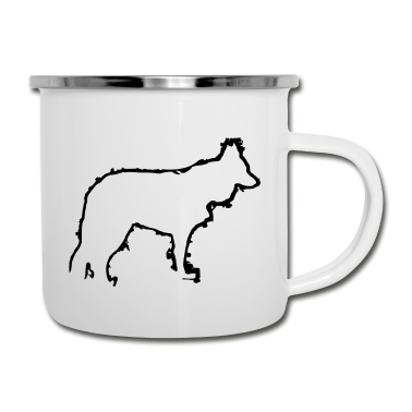 Hunde Emaille Tasse - Hund
