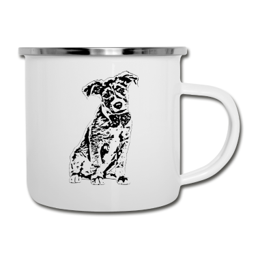 Hunde Emaille Tasse - Hund