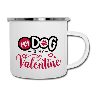 Hunde Emaille Tasse - Mein Hund ist mein