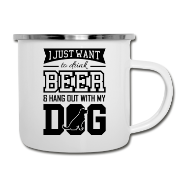 Hunde Emaille Tasse - Hund