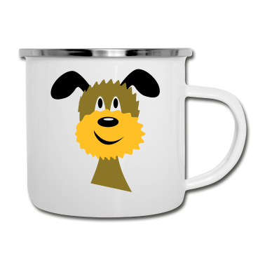 Hunde Emaille Tasse - hund