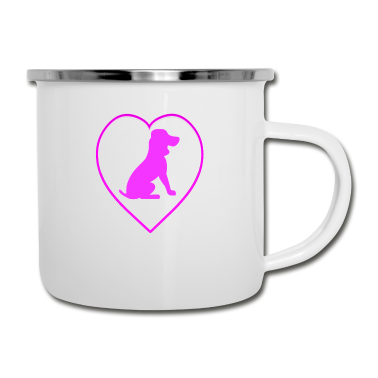 Hunde Emaille Tasse - Hund