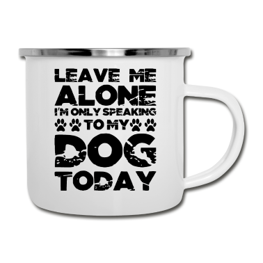 Hunde Emaille Tasse - Hund