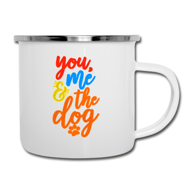 Hunde Emaille Tasse - Du ich und der Hund