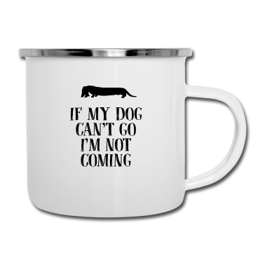 Hunde Emaille Tasse - Hund