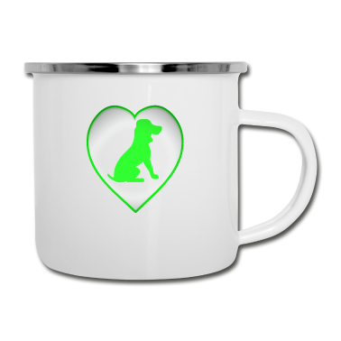 Hunde Emaille Tasse - Hund