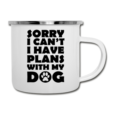 Hunde Emaille Tasse - Hund