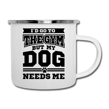 Hunde Emaille Tasse - Hund