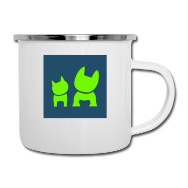 Hunde Emaille Tasse - Hunde