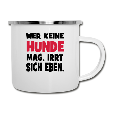 Hunde Emaille Tasse - Hund