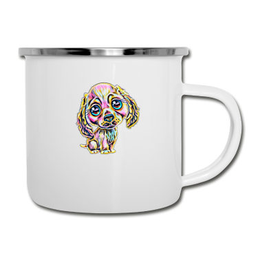 Hunde Emaille Tasse - Hund