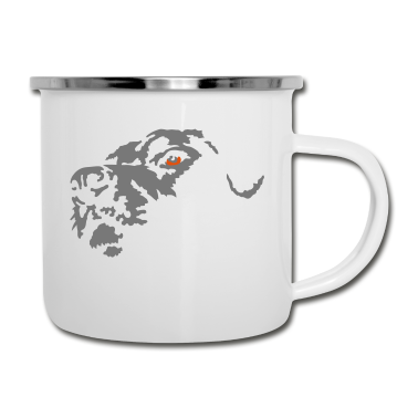 Hunde Emaille Tasse - Hund