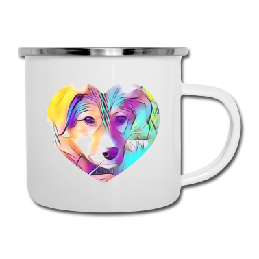 Hunde Emaille Tasse - Hund