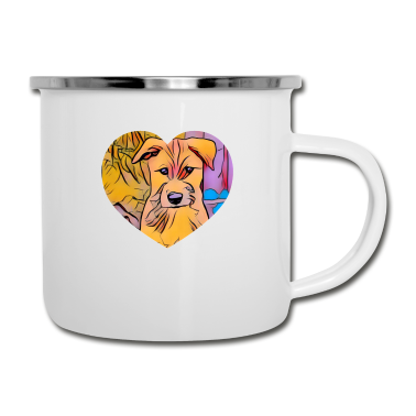 Hunde Emaille Tasse - Hund