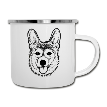 Hunde Emaille Tasse - Hund
