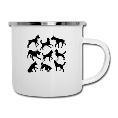 Hunde Emaille Tasse - Hunde