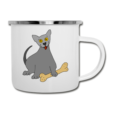 Hunde Emaille Tasse - Hund