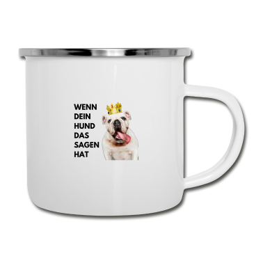 Hunde Emaille Tasse - Hund