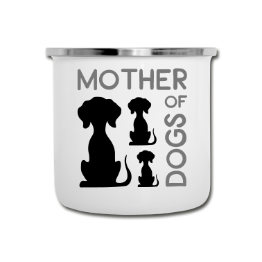 Hunde Emaille Tasse - Hunde