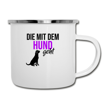 Hunde Emaille Tasse - Hund