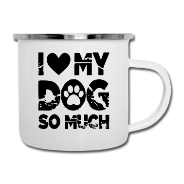 Hunde Emaille Tasse - Hund