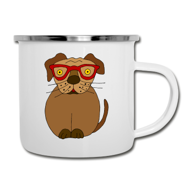 Hunde Emaille Tasse - Hund