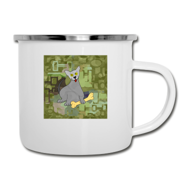 Hunde Emaille Tasse - Hund