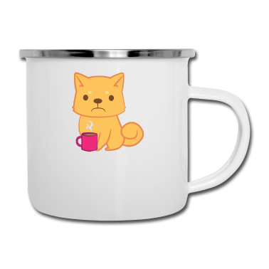 Hunde Emaille Tasse - Hund - Hunde - Hunde T-Shirt - Morgenmuffel