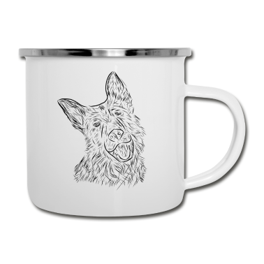 Hunde Emaille Tasse - Hund