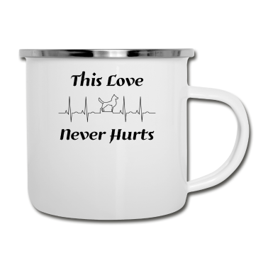 Hunde Emaille Tasse - Hunde