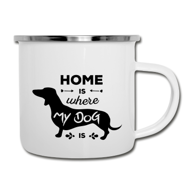 Hunde Emaille Tasse - hund