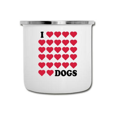 Hunde Emaille Tasse - Hund