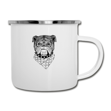 Hunde Emaille Tasse - Hund