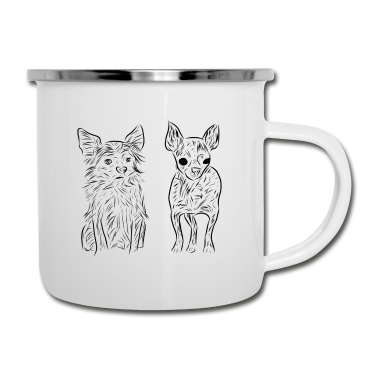 Hunde Emaille Tasse - Hunde