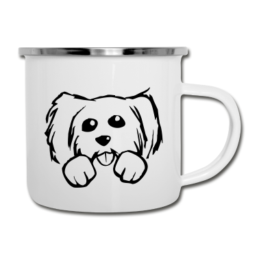 Hunde Emaille Tasse - Hund