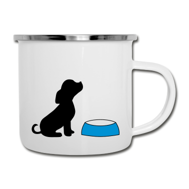 Hunde Emaille Tasse - hund