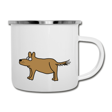 Hunde Emaille Tasse - Hund