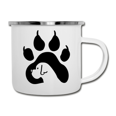 Hunde Emaille Tasse - hunde