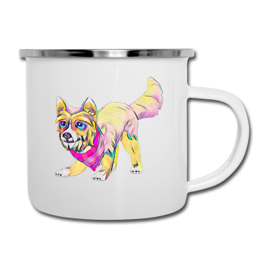 Hunde Emaille Tasse - Hund