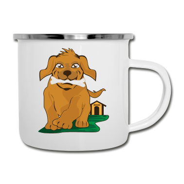 Hunde Emaille Tasse - Hund