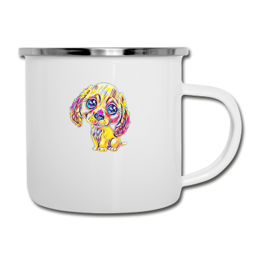 Hunde Emaille Tasse - Hund