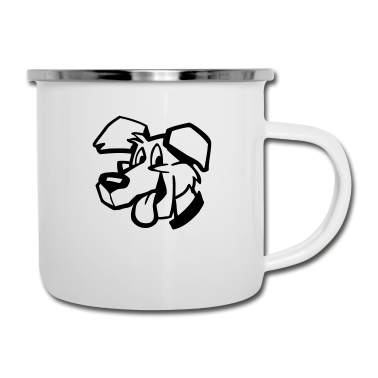 Hunde Emaille Tasse - hund