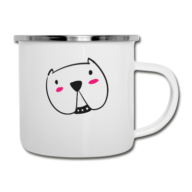 Hunde Emaille Tasse - Hund