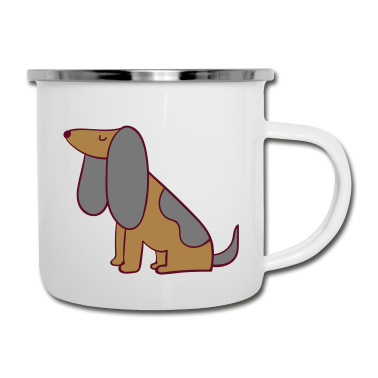 Hunde Emaille Tasse - Hund